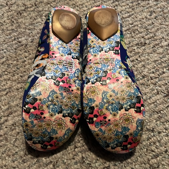 Irregular Choice Floral Blue Flats with Bow - Picture 4 of 5